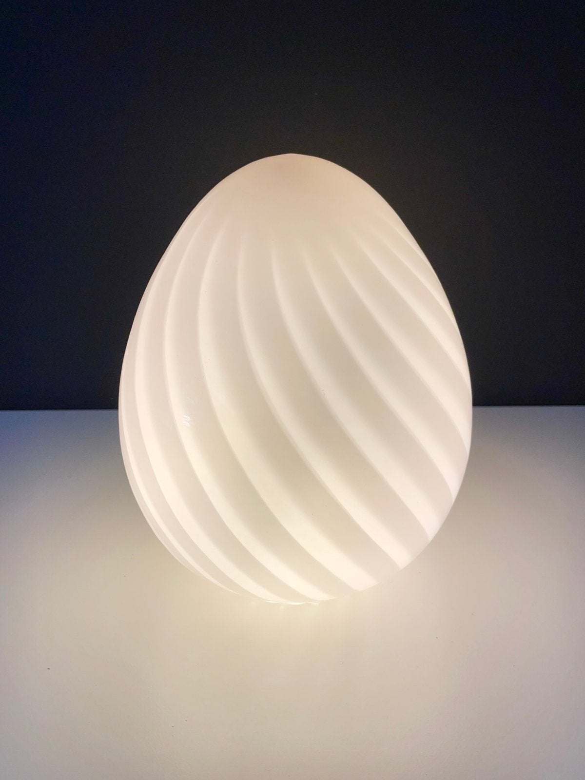 Prachtige vintage Murano Egg lamp, tafellamp, jaren 70, Gebruikt, -, -, Ophalen of Verzenden