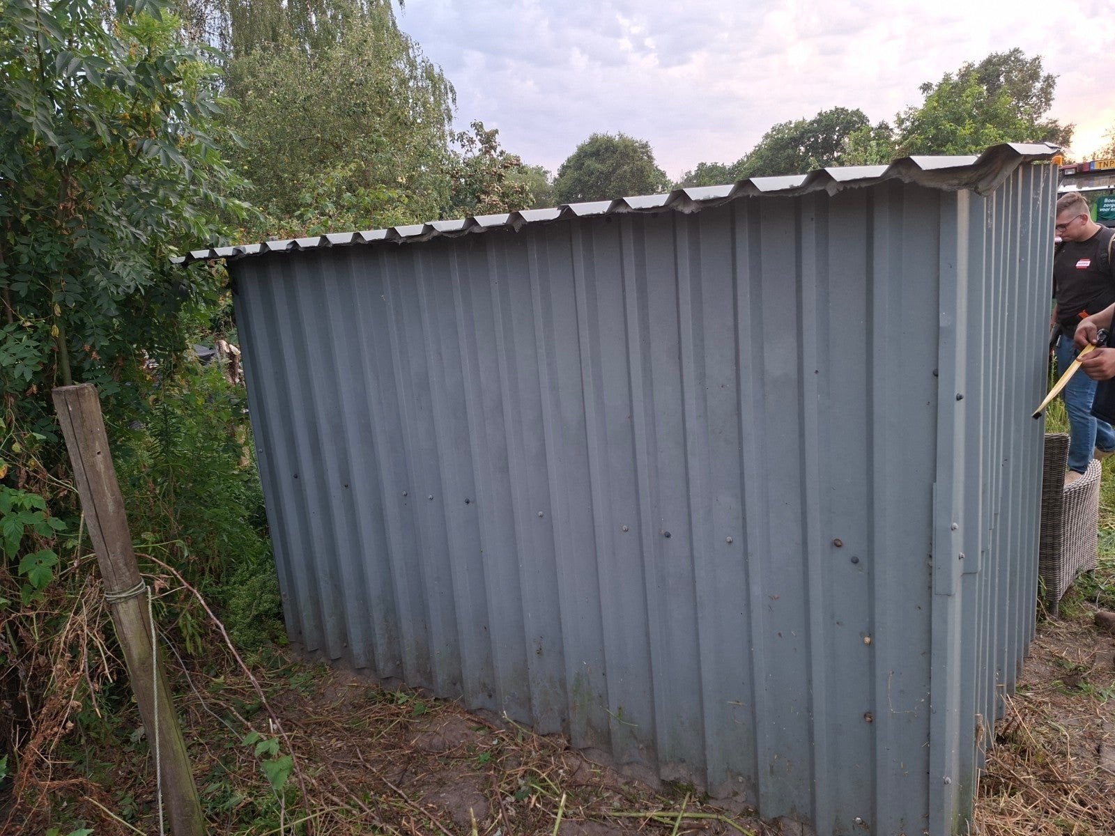 Metalen damwand schuurtje - Afmetingen zie foto!, Ophalen of Verzenden