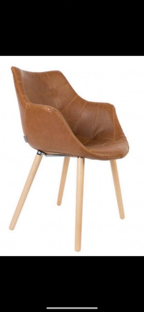 Cognac kuipjes ZUIVER, Ophalen, Bruin, Zo goed als nieuw, Vijf, Zes of meer stoelen