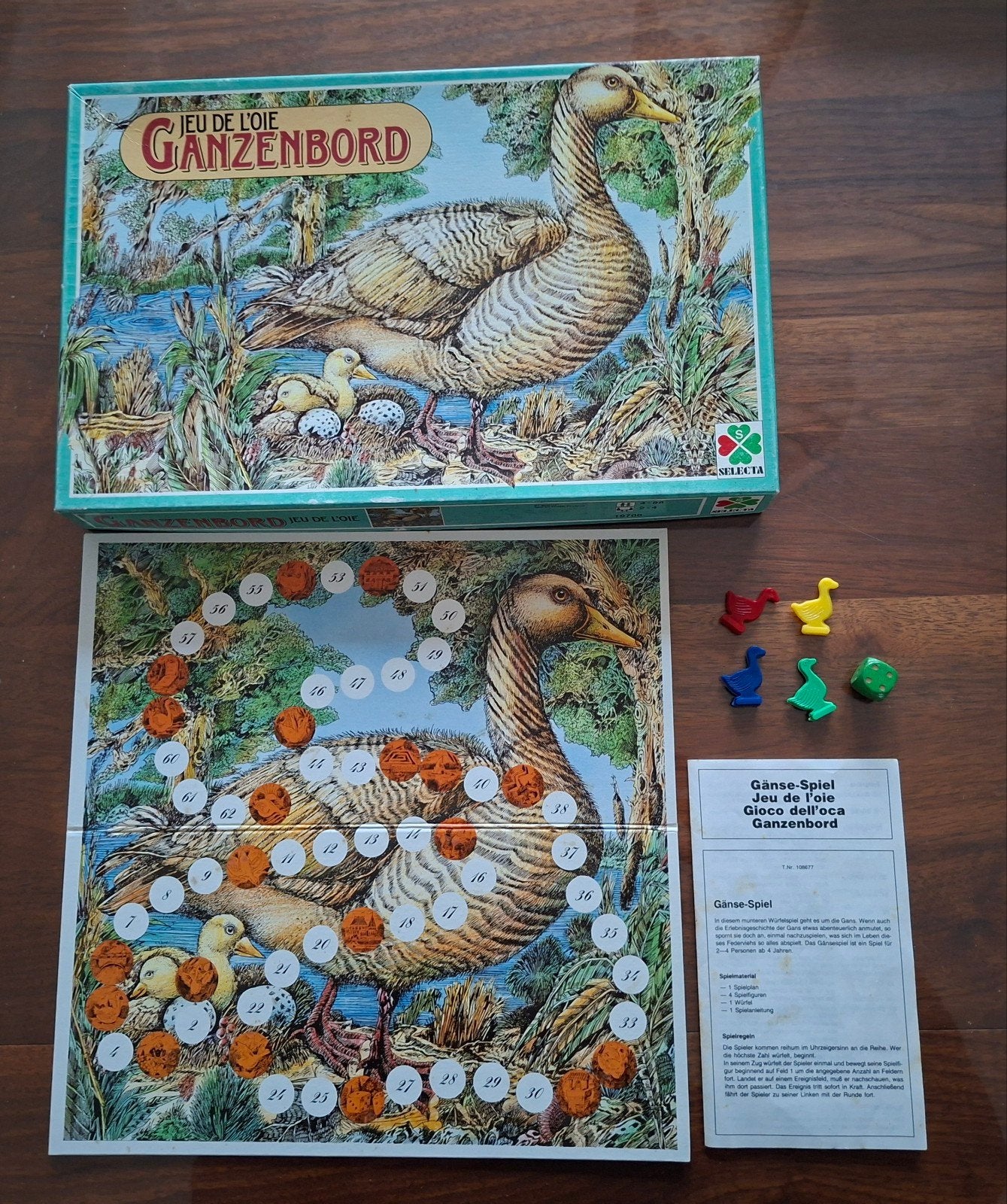 Ganzenbord spel compleet, Hobby en Vrije tijd, Ophalen of Verzenden, Zo goed als nieuw
