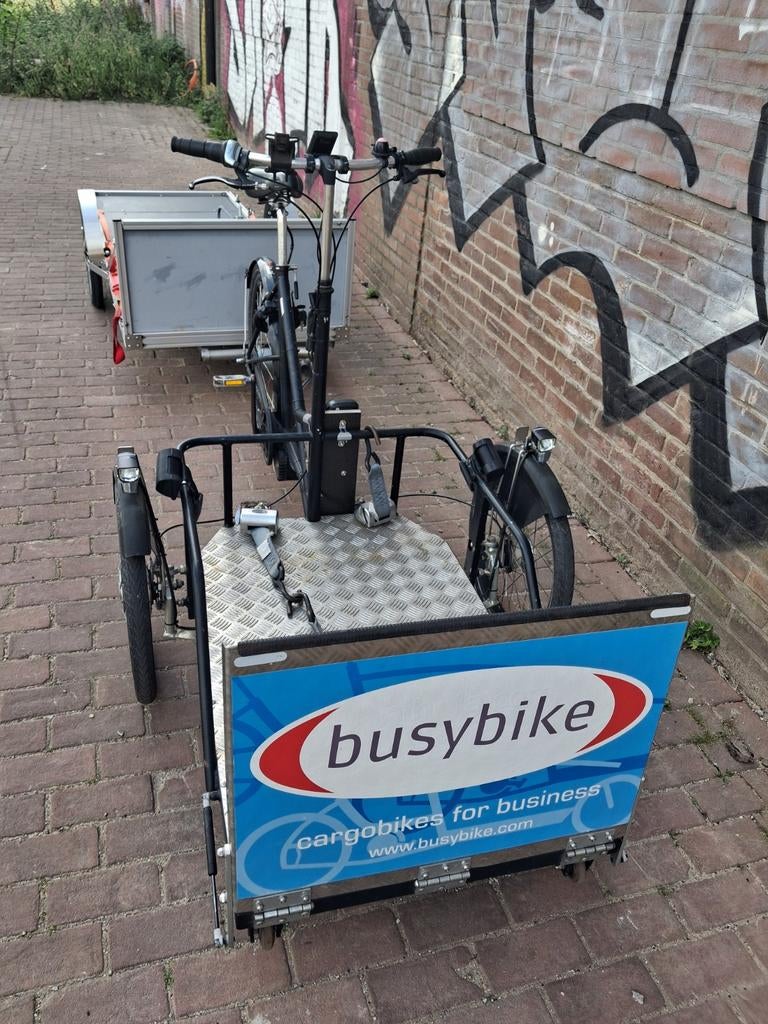 Nihola Flex met zware motor, grote accu met grote aanhanger, Fietsen en Brommers, Gebruikt, Goederen, Elektrisch, Trommelrem