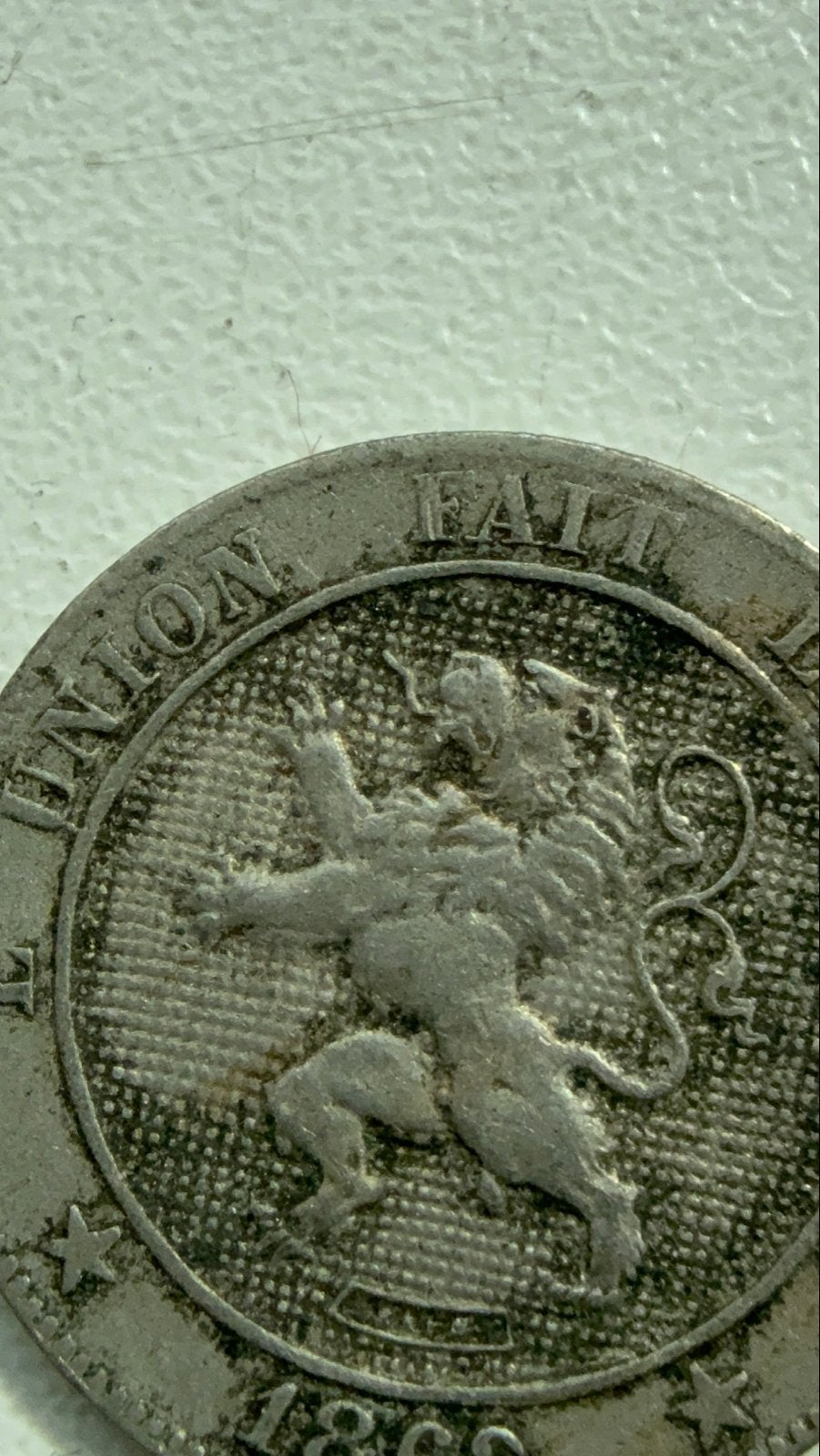 Belgische 5 Centimes munt, 1863, Leopold II, Ophalen of Verzenden, Metaal, Losse munt