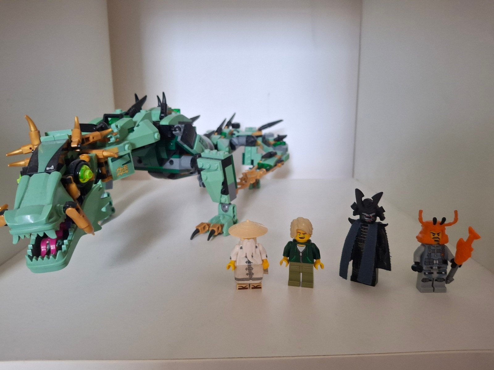 Lego Ninjago Groene NRG Draak met Minifiguren, Lego, Ophalen of Verzenden, Zo goed als nieuw, Compleet