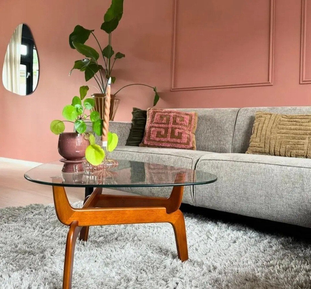 Salontafel Breno Bruin Eiken, Ophalen, Zo goed als nieuw, Wandklok
