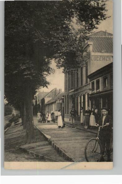 Middelharnis Zandpad volk en fietser, Verzamelen, Ansichtkaarten | Nederland, Ongelopen, Zuid-Holland, Voor 1920, Verzenden