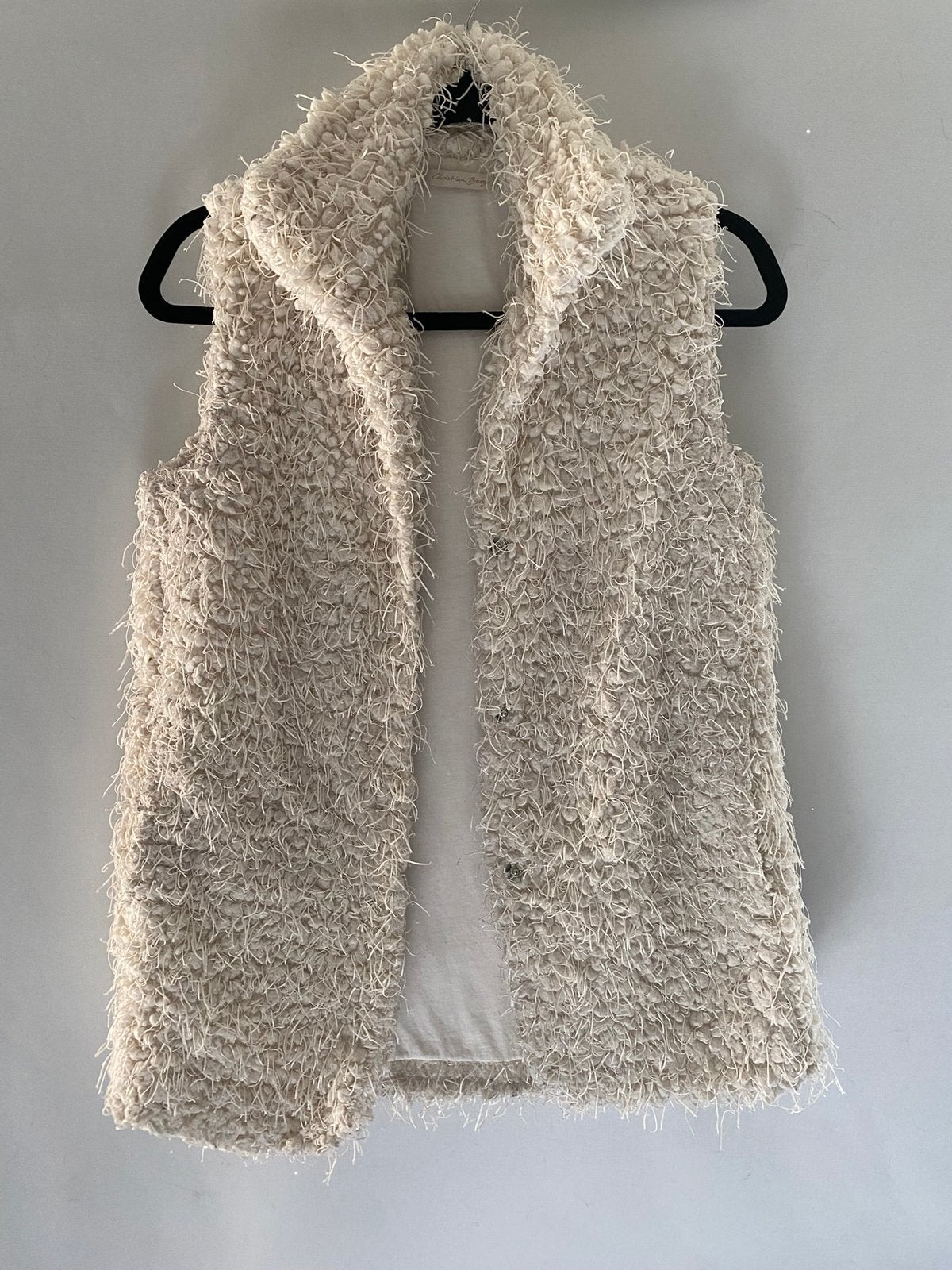 Christian Berg fluffy teddy vest crème – maat 36 / S, Ophalen of Verzenden, Gedragen, Maat 36 (S), Overige kleuren