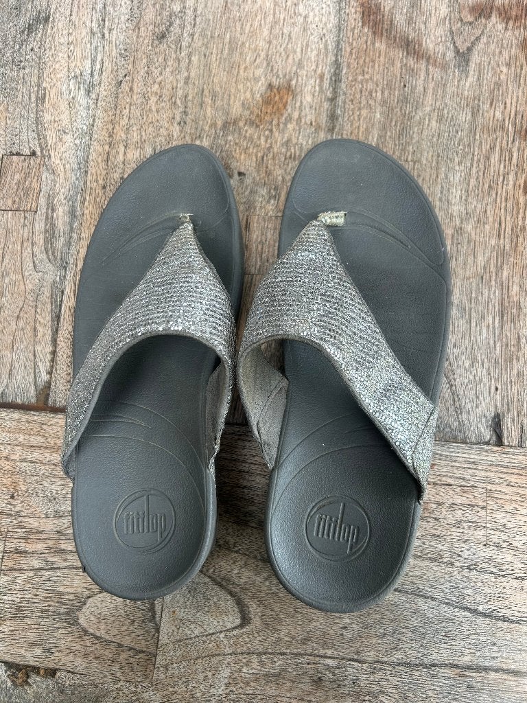Fitflop zilver glitter, Slippers, Overige kleuren, Ophalen of Verzenden, Gedragen