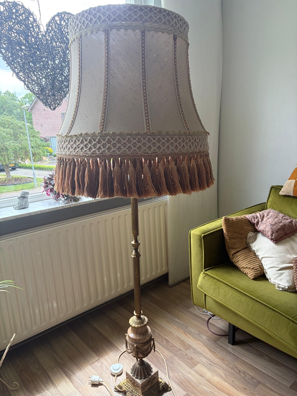 Vintage onyx lamp, Huis en Inrichting, Lampen | Vloerlampen, Ophalen, Gebruikt, Minder dan 100 cm