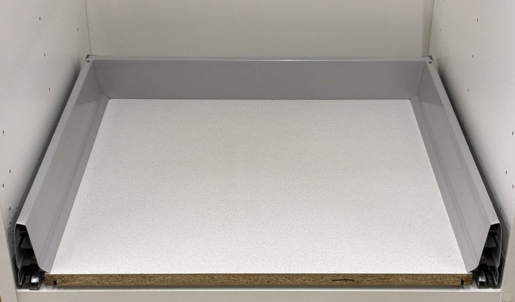 Blum Tandembox plus laden 464x505 en 264x505 en 425x275 mm, Gebruikt, Minder dan 100 cm, Grijs, 25 tot 50 cm