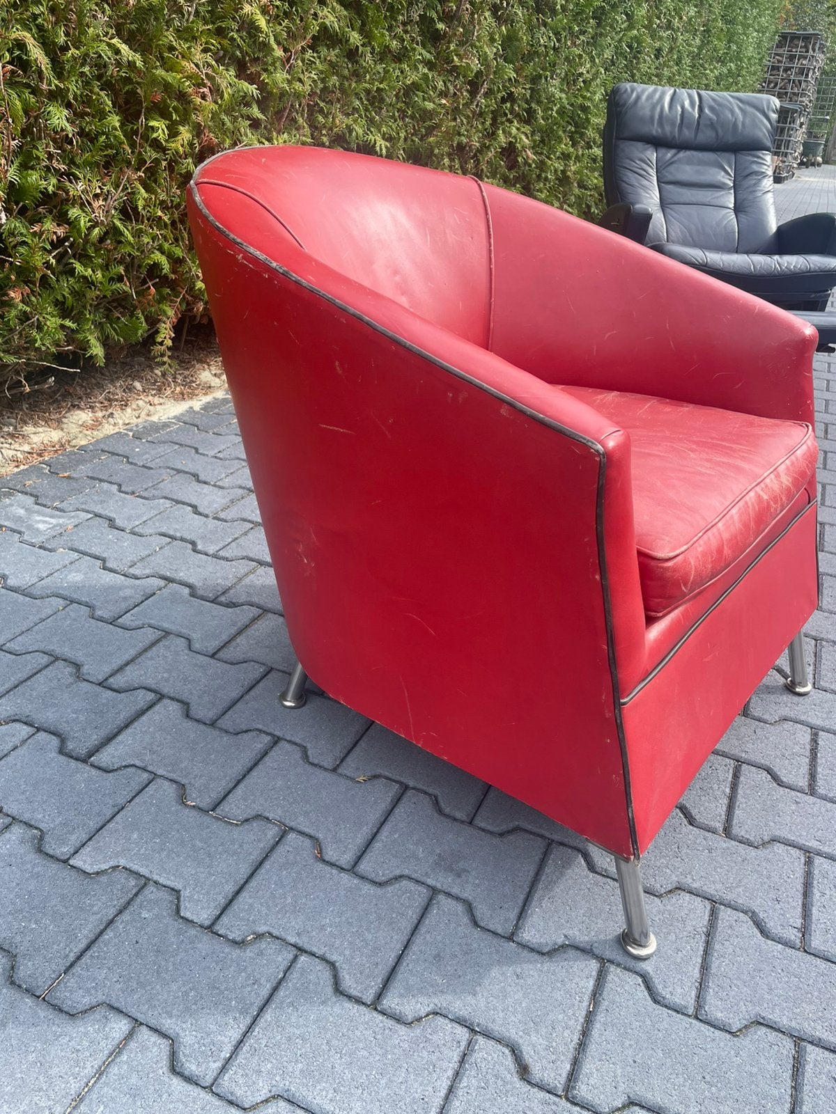 Lobby fateuil, Ophalen, Gebruikt, Leer