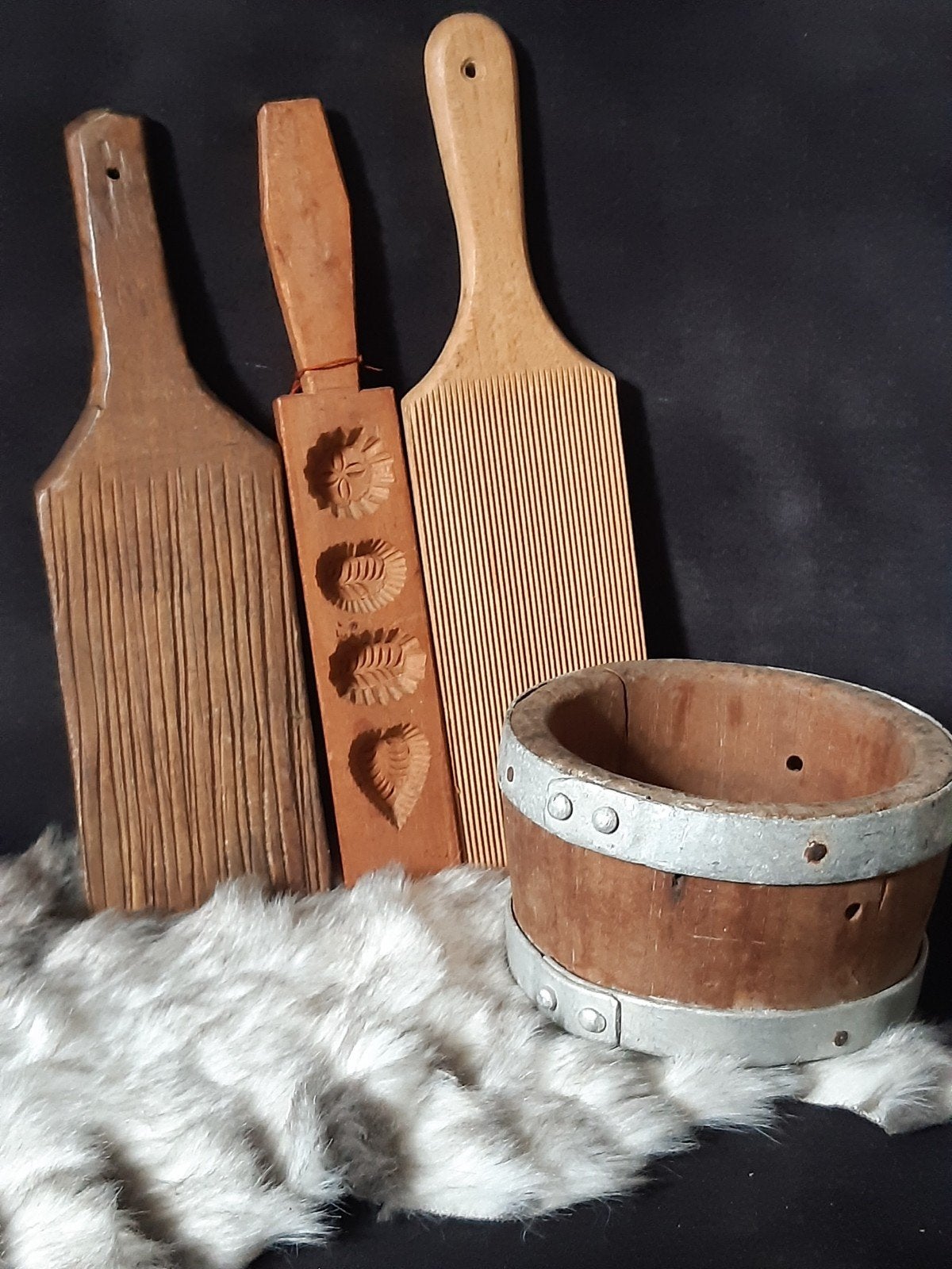 houten keukengerei,boterspatels,(chocolade)mal,kuipje, Antiek en Kunst, Ophalen of Verzenden