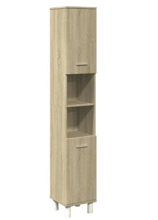 Badkamerkast- sonoma eiken - 179 cm, Ophalen, (Half)hoge kast, Minder dan 50 cm, Nieuw