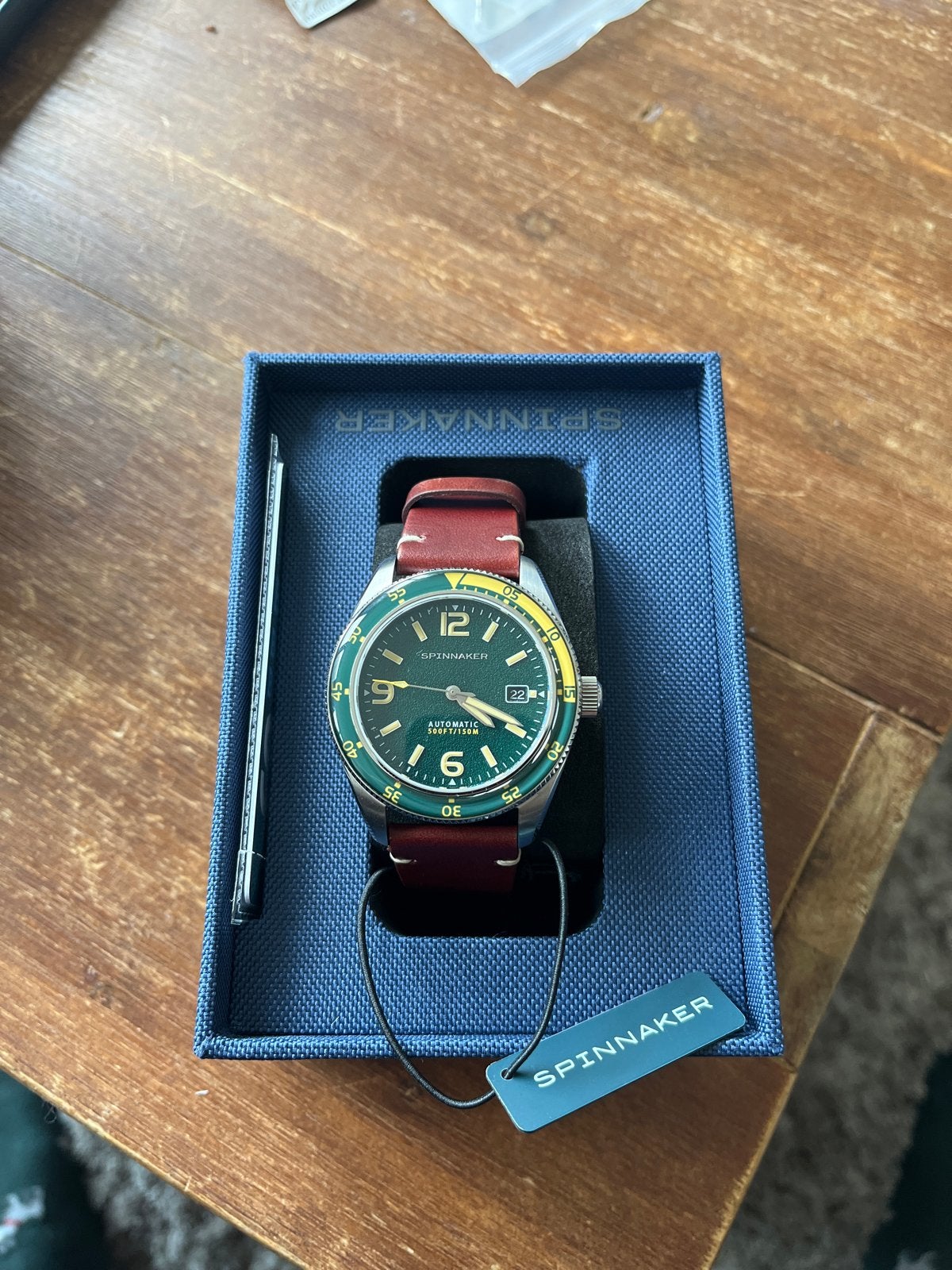 Spinnaker SP-5055 Automatisch Herenhorloge – 43 mm – Groen, Overige merken, Leer, Staal, Polshorloge