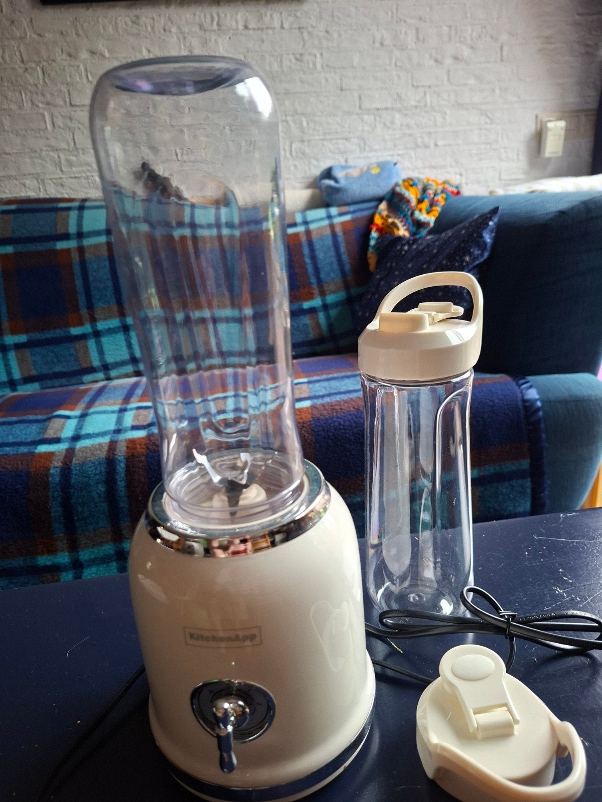 retro smoothie-maker, KitchenApp, gebroken wit., Witgoed en Apparatuur, Blenders, Ophalen, Zo goed als nieuw, Blender