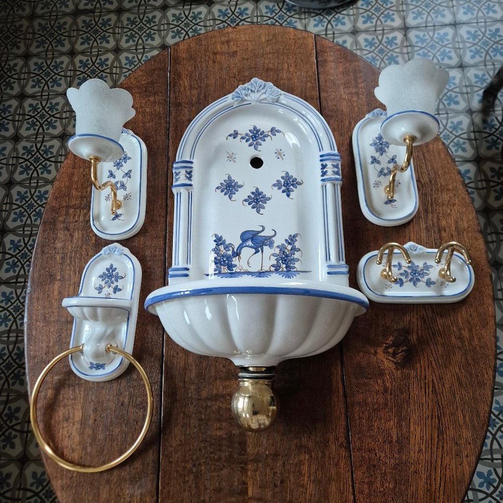 Voorraad bijzondere fonteintjes/wastafels, antiek, bloemen, Ophalen