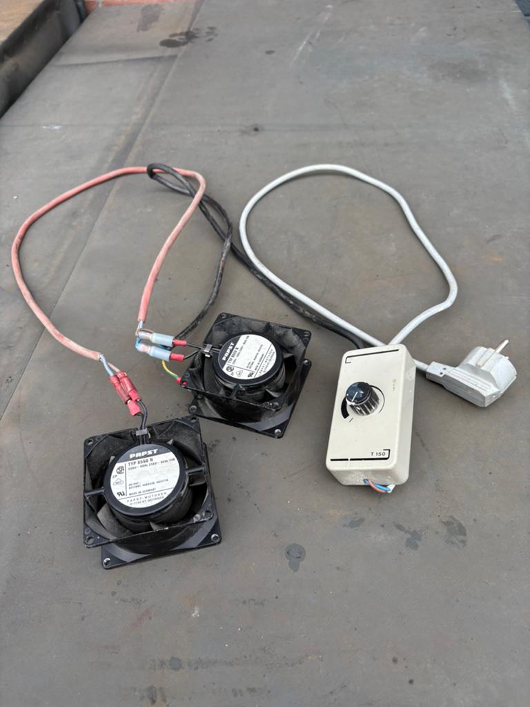 Barbas Papst houtkachel ventilatoren  set, Ophalen of Verzenden, Gebruikt, Hout, Houtkachel