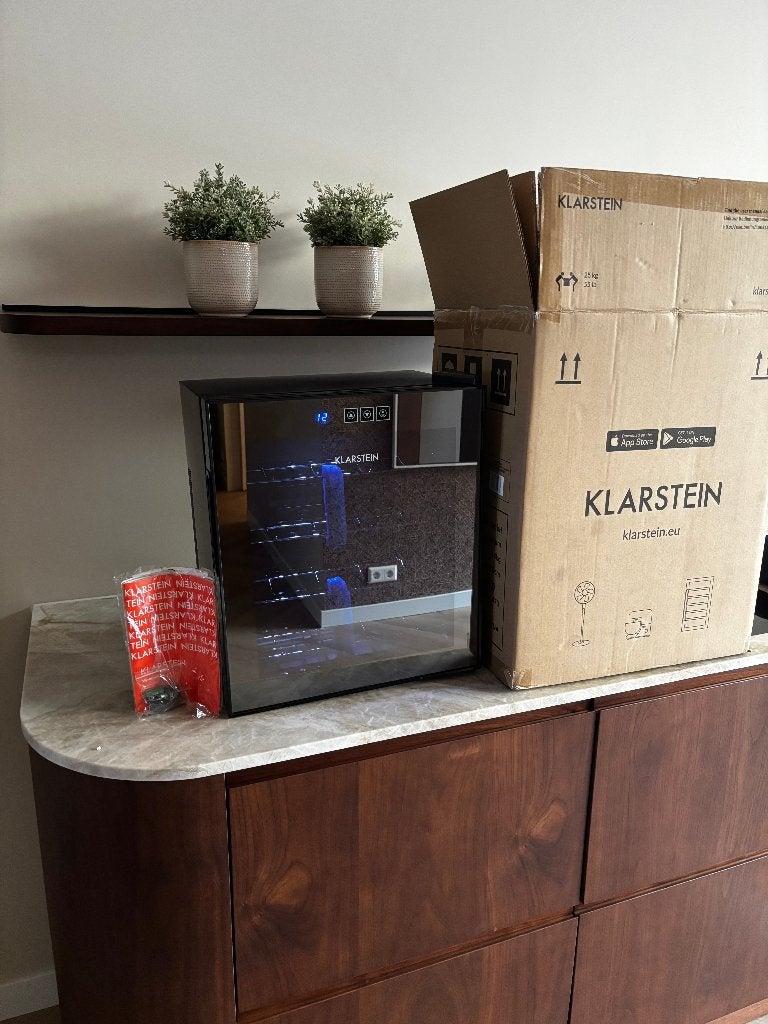 Klarstein Vinarium Wijnkoelkast – 4 flessen – NIEUW in doos!, Zonder vriesvak, Nieuw, Ophalen of Verzenden, Minder dan 75 liter