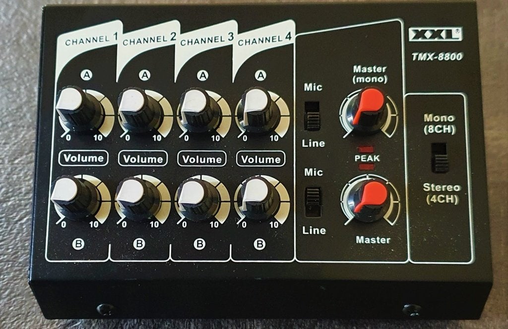 MIXER 8 KANAALS TMX-8800, Ophalen of Verzenden, Nieuw, 5 tot 10 kanalen
