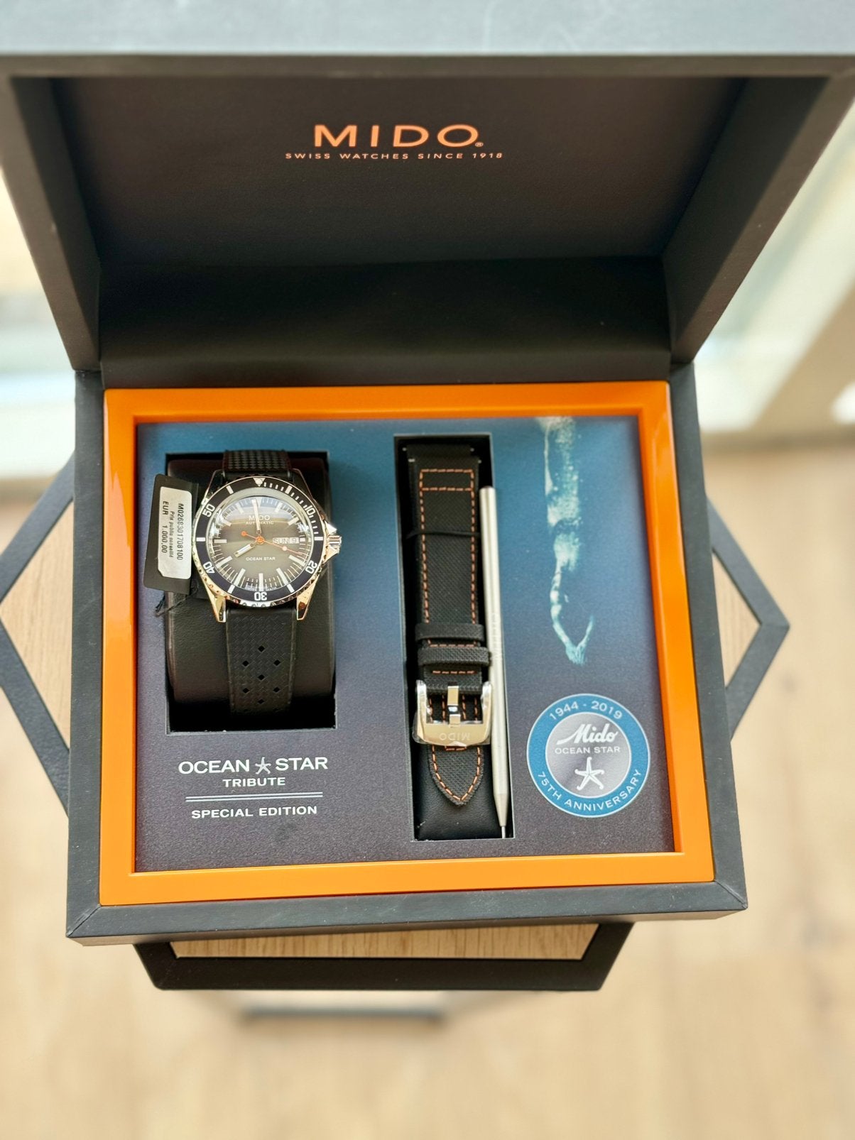 Mido Ocean Star Tribute Gradient 41 mm - M0268301708100, Ophalen of Verzenden, Nieuw, Overige merken