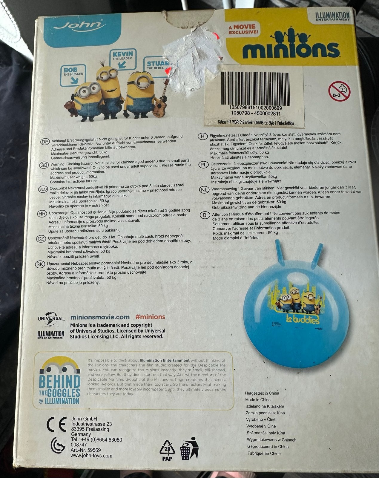 Minions Springbal / Hopperbal - Nieuw in doos, Ophalen of Verzenden, Nieuw