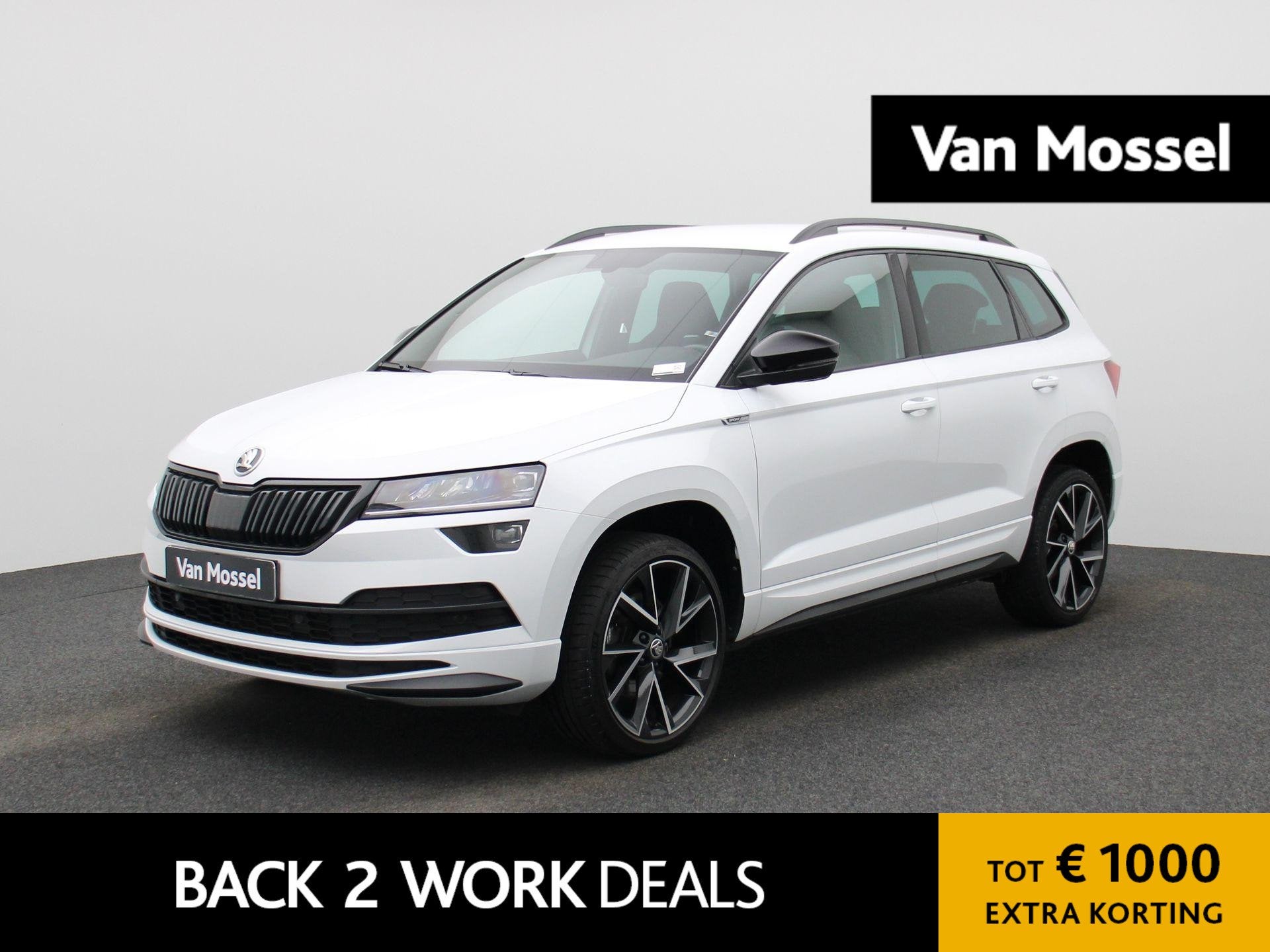 Skoda Karoq 1.5l TSI ACT DSG SPORTLINE | APPLE CARPLAY | AND, Auto's, 12 maanden, Stof, Gebruikt, Zwart