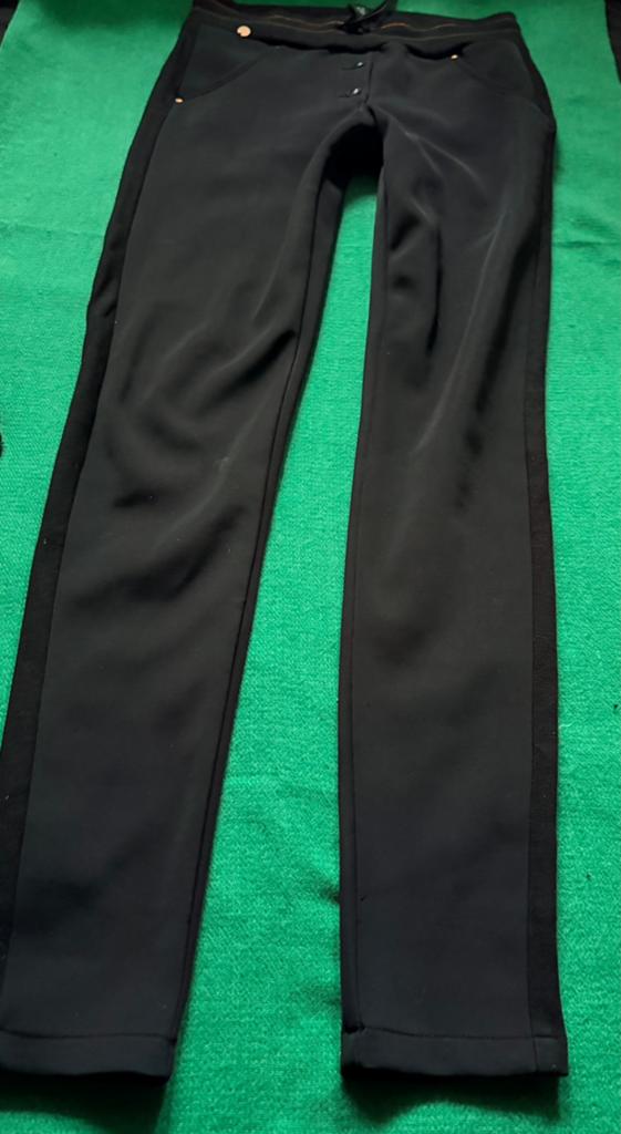 Z.G.A.N. prachtige zwarte broek. Maat M. ZIP 73., Maat 38/40 (M), Zwart, Ophalen of Verzenden, Zo goed als nieuw