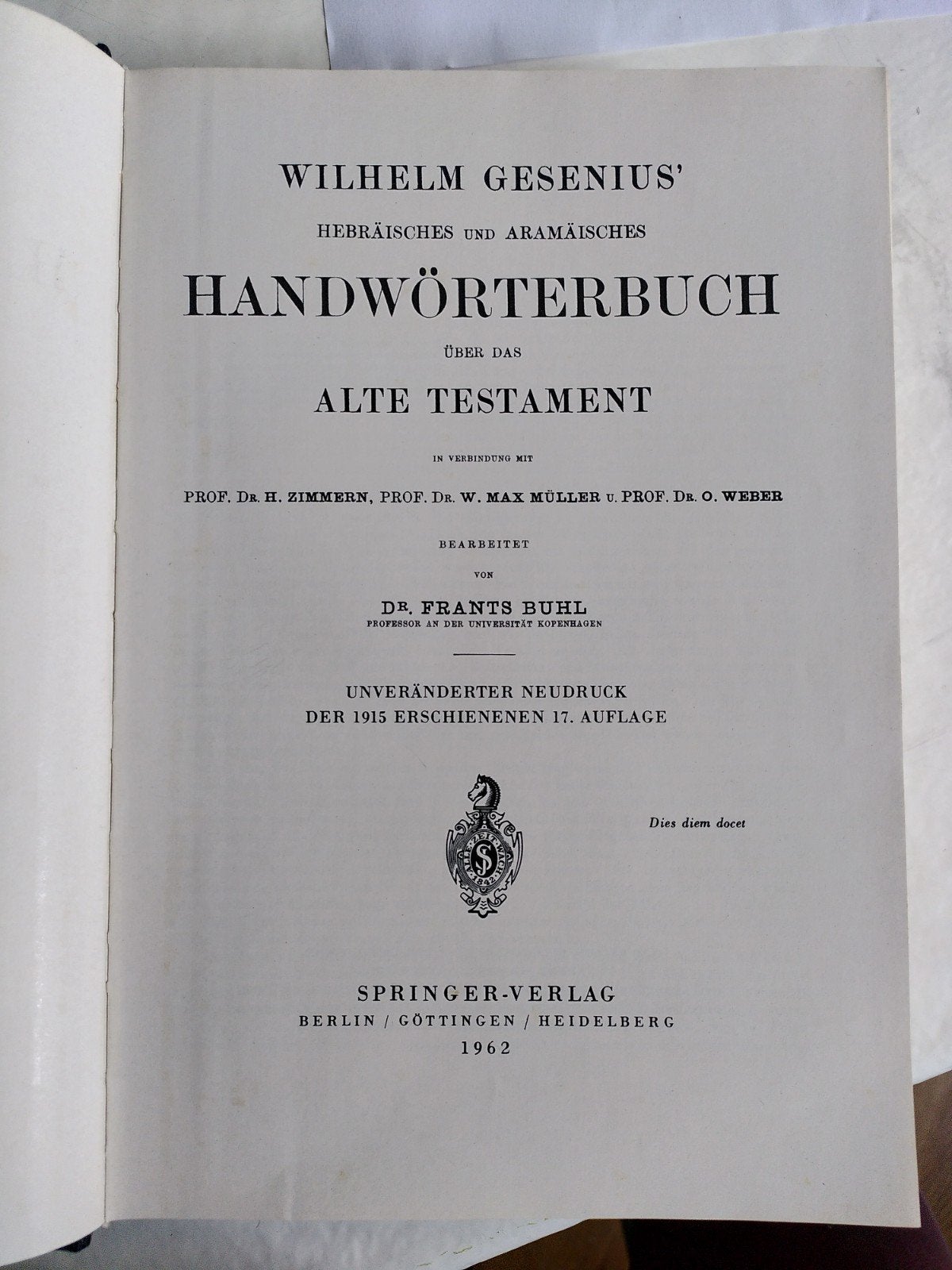 Wilhelm Gesenius' Hebreeuws en Aramees Handwoordenboek, Ophalen of Verzenden, Gelezen, Wilhelm Gesenius
