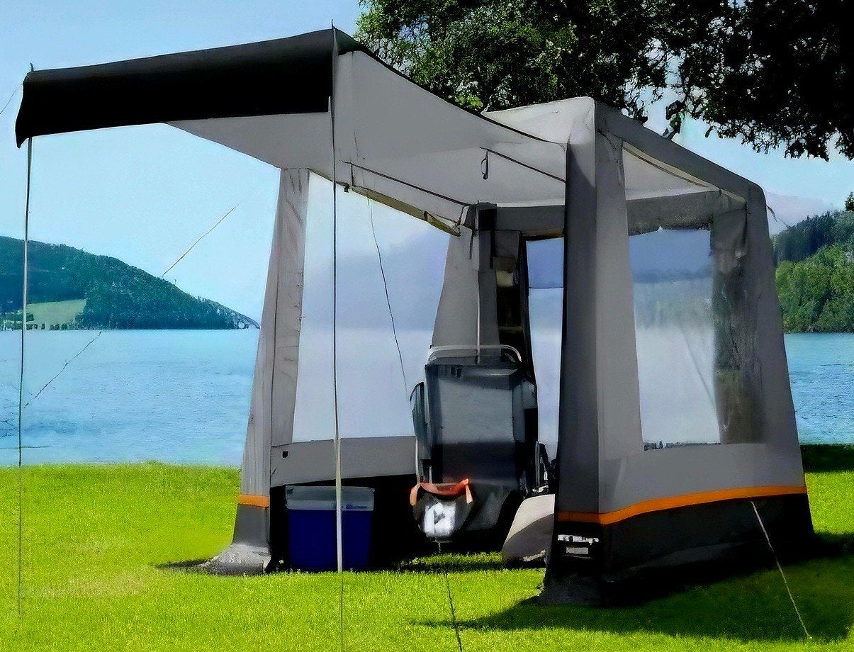 Opberg tentje met luifel, Caravans en Kamperen, Tenten, Ophalen, Zo goed als nieuw