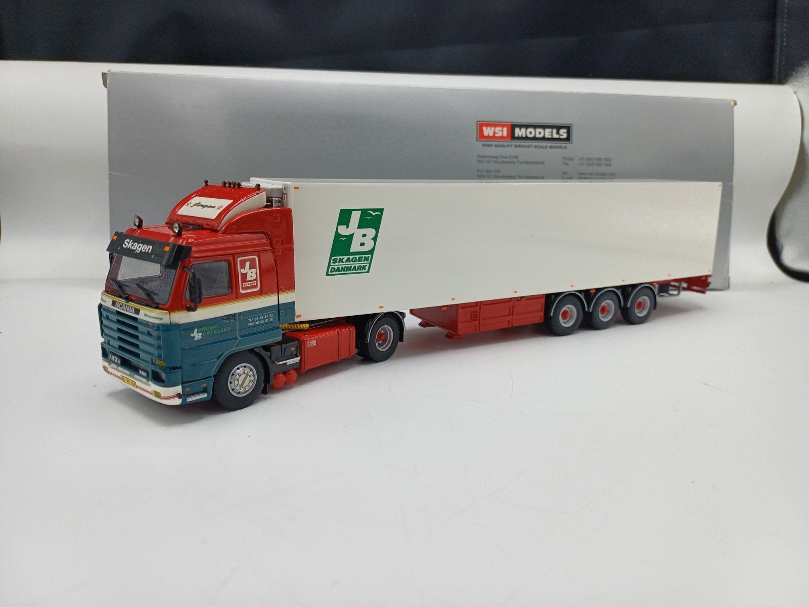 WSI Scania 143 streamline Jorge Bertelsen, Ophalen of Verzenden, Zo goed als nieuw, Bus of Vrachtwagen, Wsi
