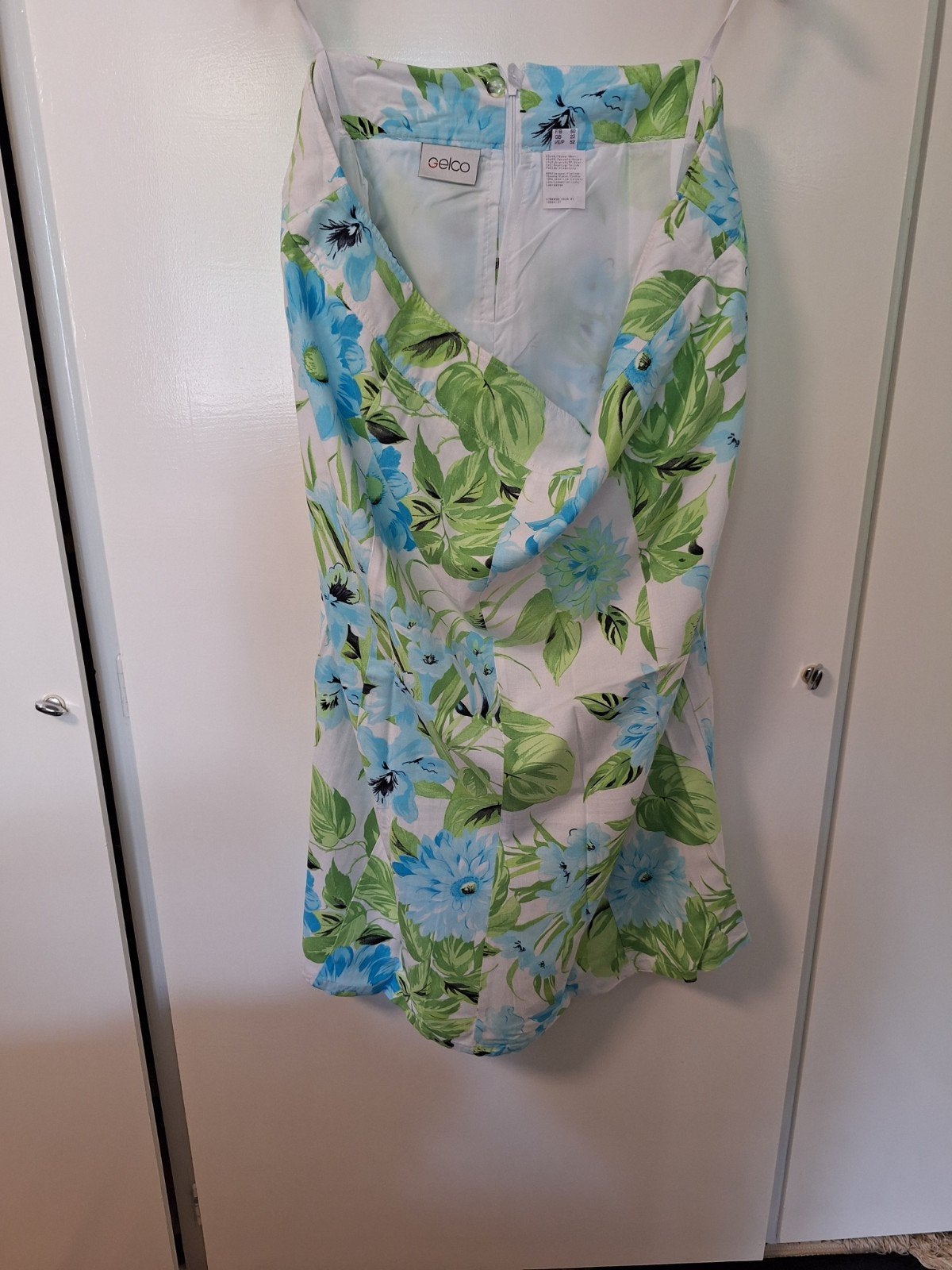 Gelco bloemenprint rok maat 50 (EU) / 22 (UK), Ophalen, Blauw, Gelco, Maat 46/48 (XL) of groter