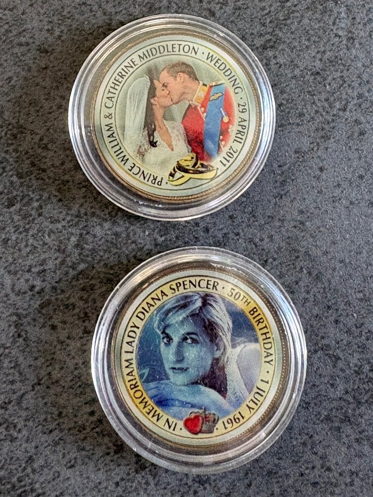 2 herdenkingsmunten, Ophalen of Verzenden, Koningin Beatrix, Overige waardes, Losse munt