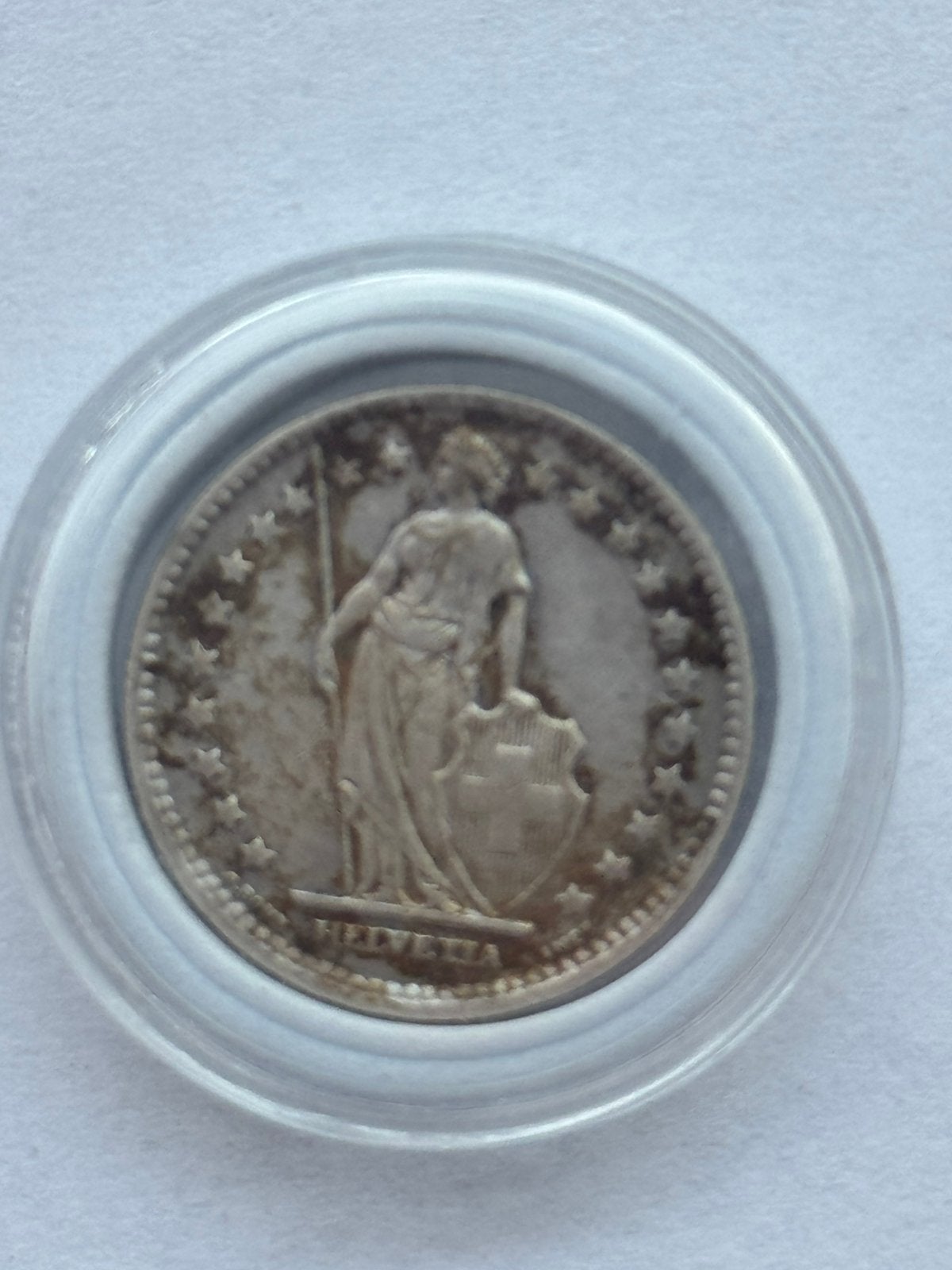 Zwitserland 1 Frank 1914 B – zilver – Helvetia, Postzegels en Munten, Munten | Europa | Euromunten, Ophalen, Overige waardes, Zilver