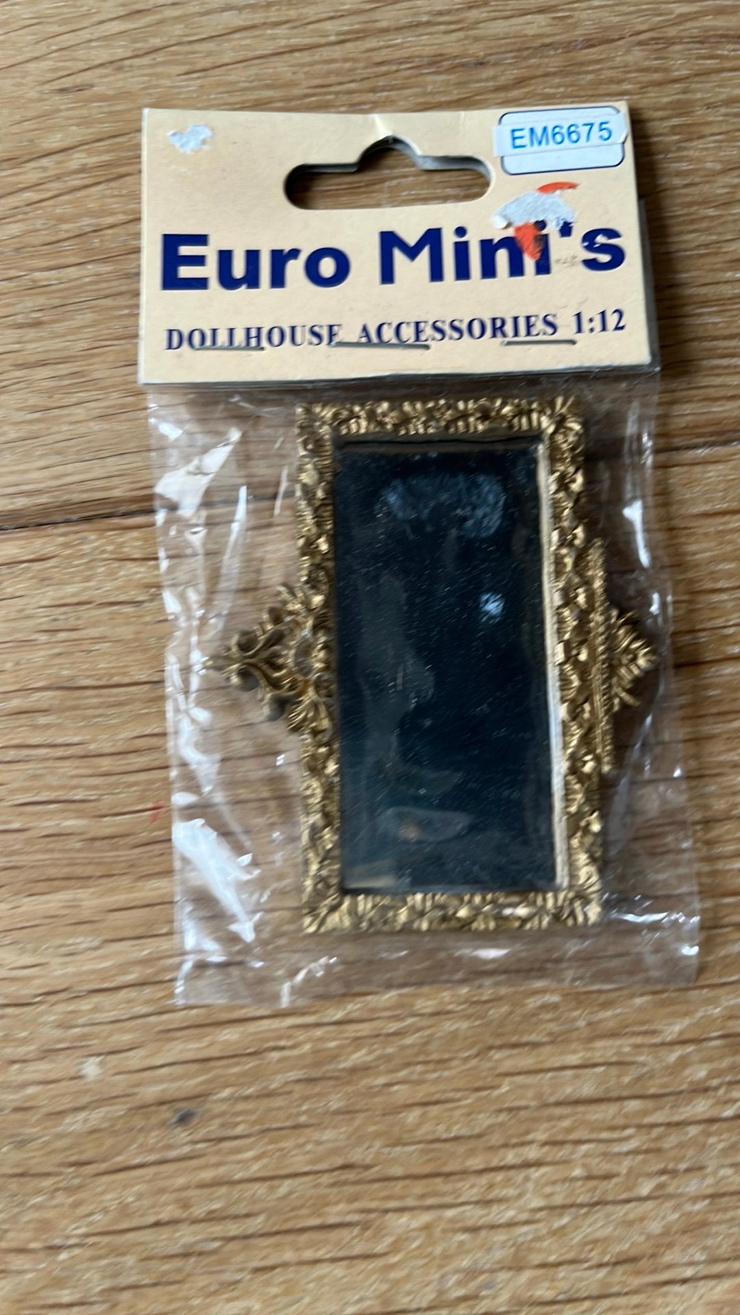 Euro Mini’s spiegel met gouden rand, Ophalen of Verzenden, Nieuw, Poppenhuis