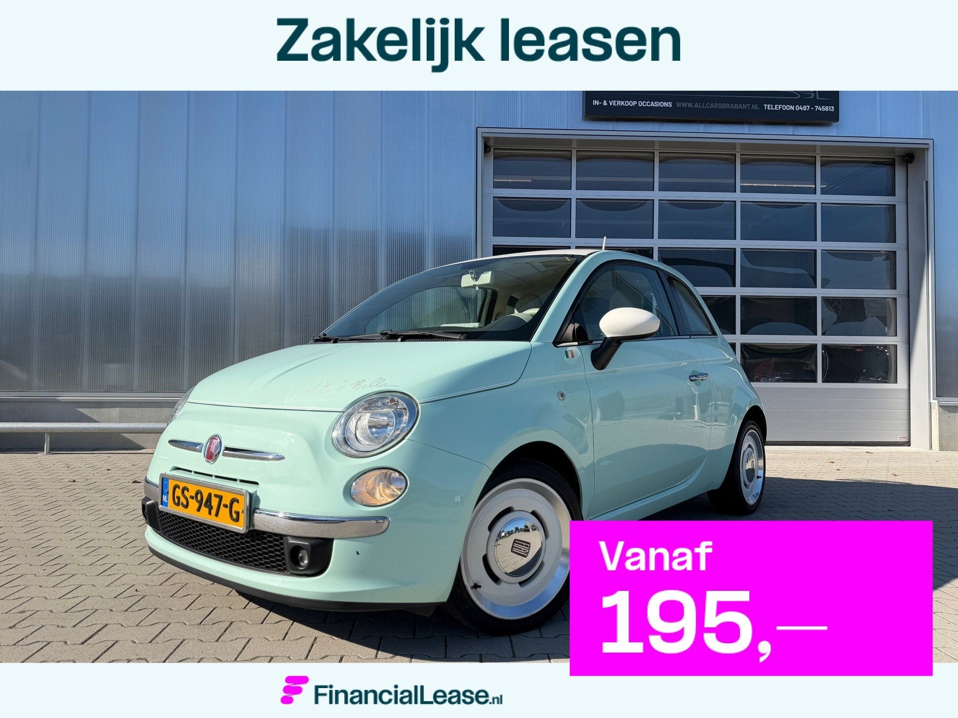 Fiat 500 0.9 TwinAir Turbo Vintage '57 /CarPlay/ leder/, Voorwielaandrijving, Gebruikt, 905 kg, Handgeschakeld