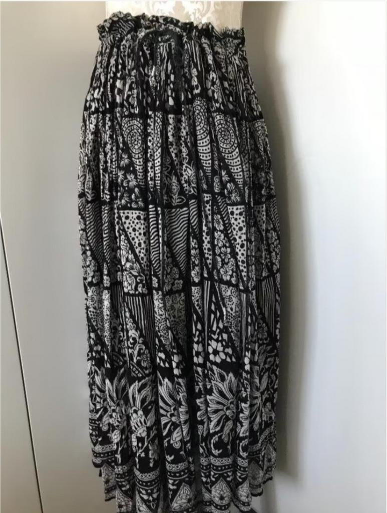 Rok van India Katoen, Kleding | Dames, Maat 38/40 (M), Zwart, Ophalen of Verzenden, Zo goed als nieuw