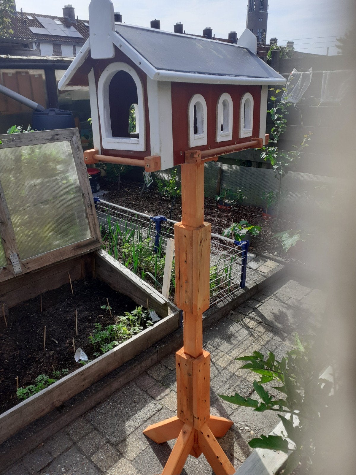 Vogelvoederhuisjes: 2 staand, 1 hangend, Tuin en Terras, Ophalen, Nieuw