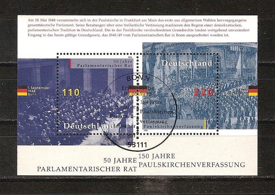 BRD 1986-1987 blok 43, Ophalen of Verzenden, BRD, Gestempeld