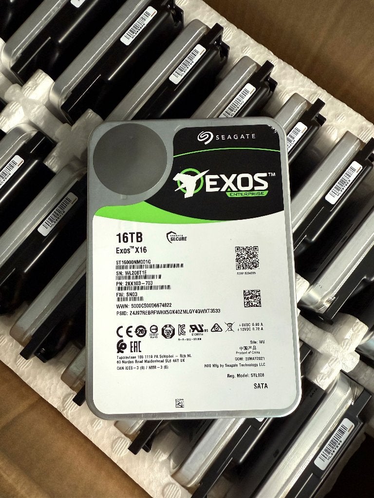 Seagate Exos X16 16TB SATA Harde Schijf, Computers en Software, Harde schijven, Refurbished, Desktop, Intern, HDD, SATA, Ophalen
