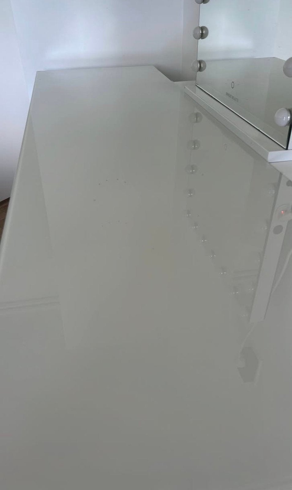 Glasplaat melkglas voor op bureau/dressoir, Ophalen, Zo goed als nieuw