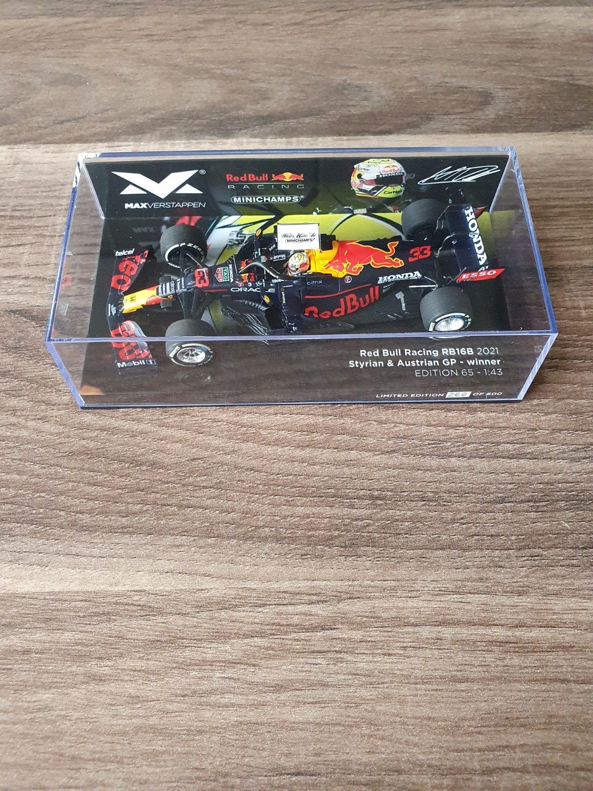 max verstappen RB16B winnaar styrian en Oostenrijk 2021 1/43, Verzenden, Nieuw, Formule 1