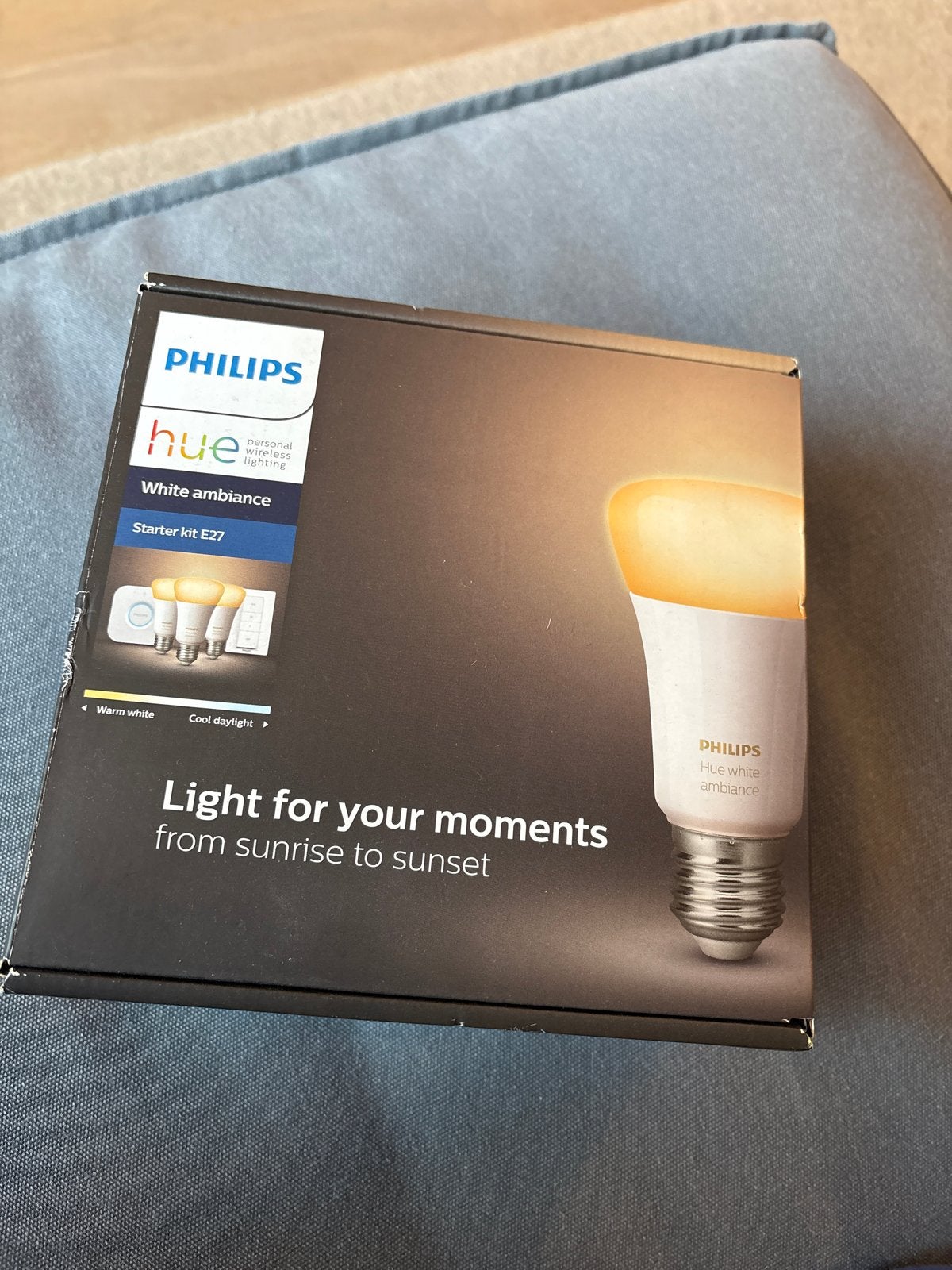 Philips Hue White Ambiance Bridge 2.1 Starter Kit E27, Wit, Gebruikt, Kunststof, Philips Hue