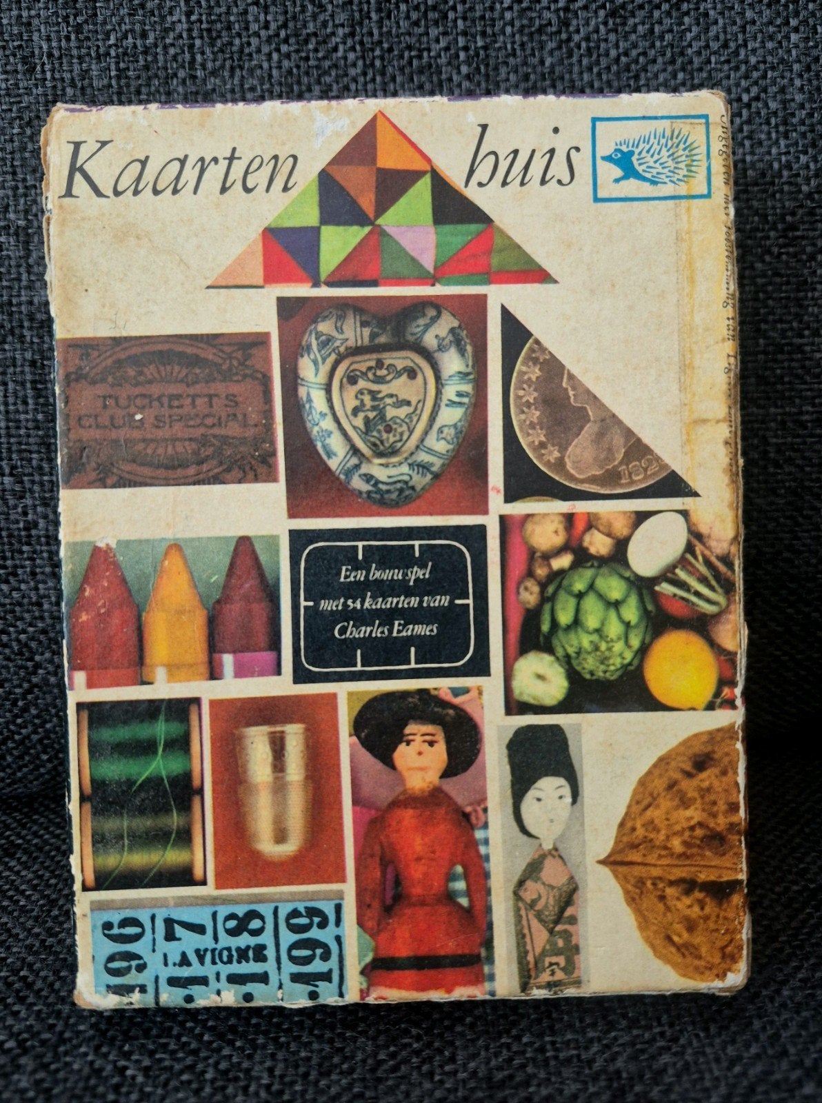Vintage Charles Eames Kaartenhuis - 1960, Antiek en Kunst, Ophalen of Verzenden, Overige typen, Meerkleurig, Papier/karton