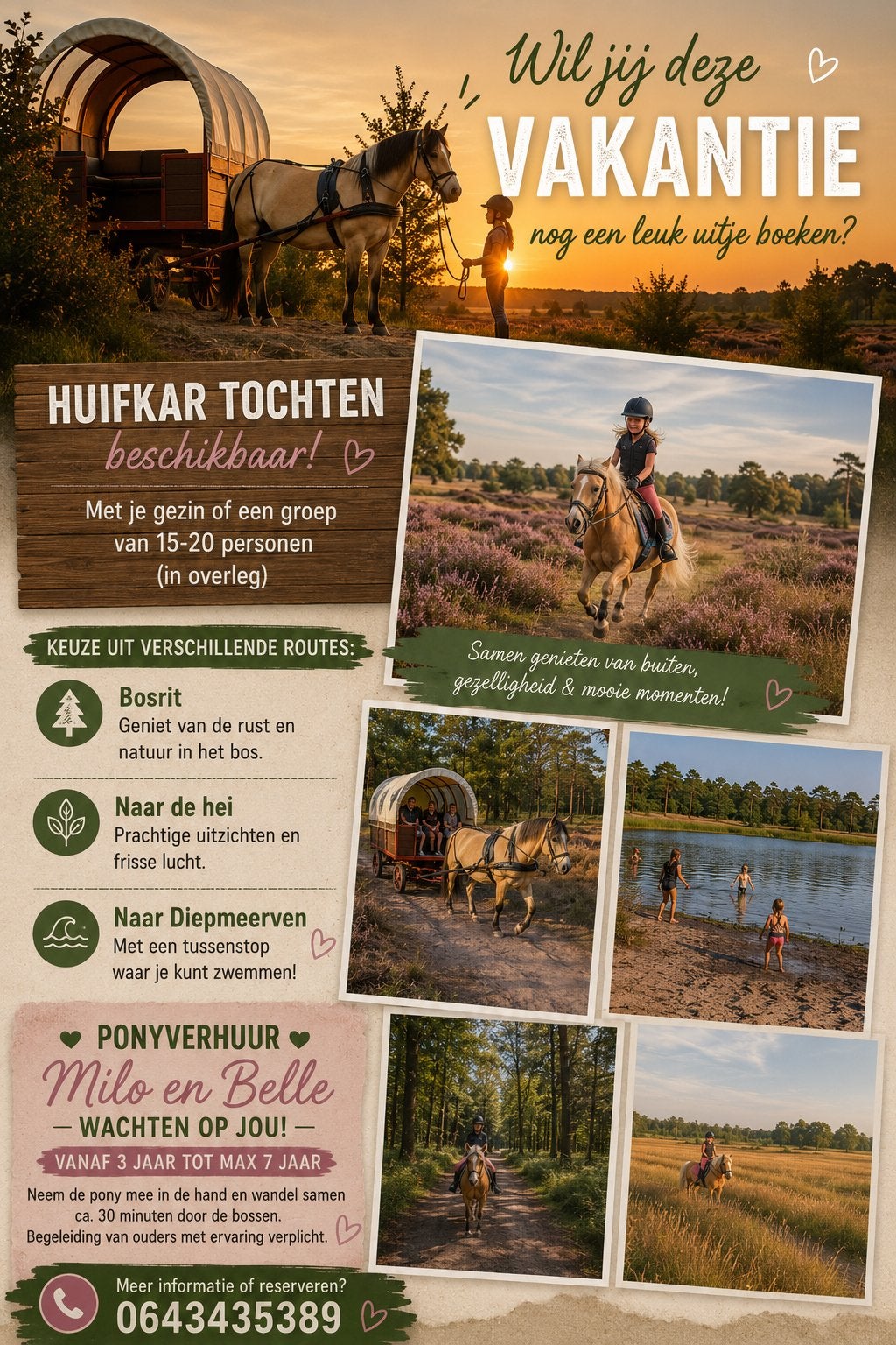 Nog op zoek naar een leuk uitje deze vakantie?, Dieren en Toebehoren, Ophalen of Verzenden