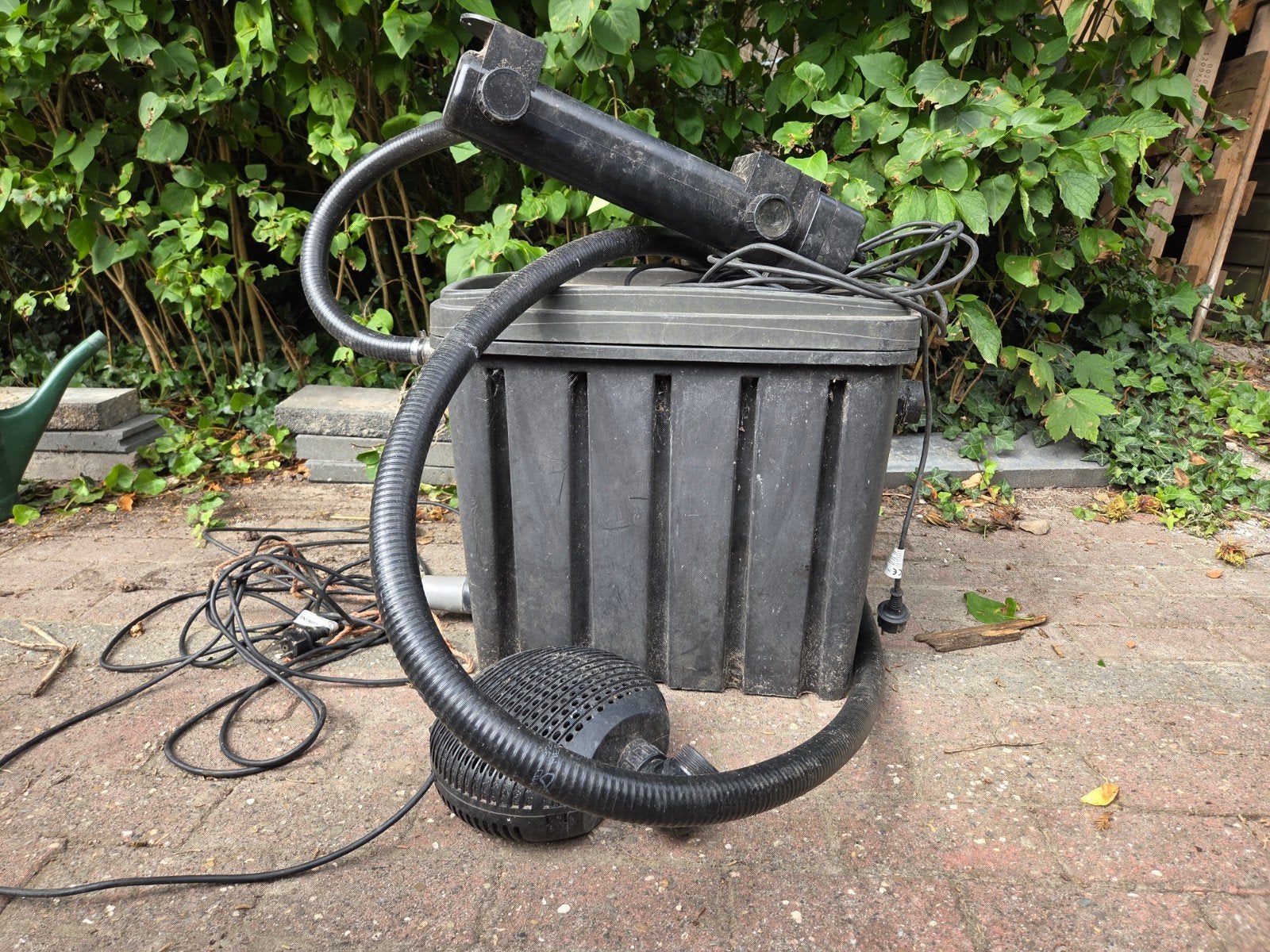 Complete vijverfilterset met pomp en UV-lamp, Tuin en Terras, Vijver-toebehoren, Ophalen, Gebruikt, Vijverfilter