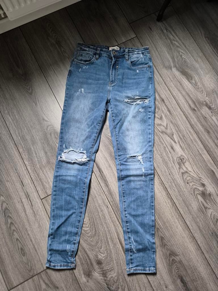 Queen hearts jeans, Blauw, Ophalen of Verzenden, Zo goed als nieuw, W28 - W29 (confectie 36)