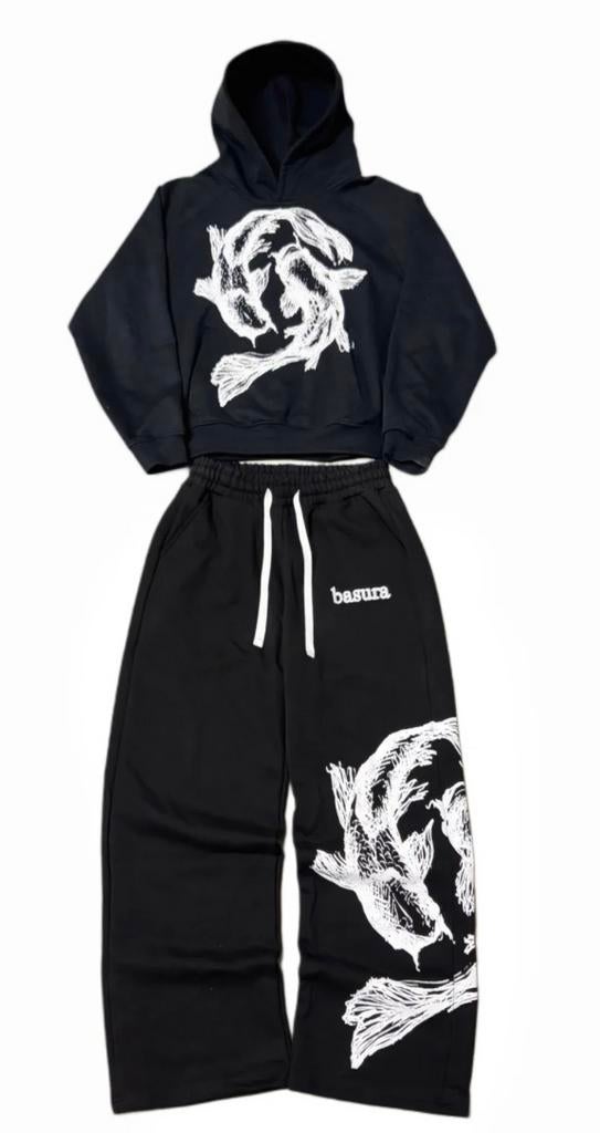 White and Black Koi Fish Sweatsuit, Ophalen of Verzenden, Nieuw