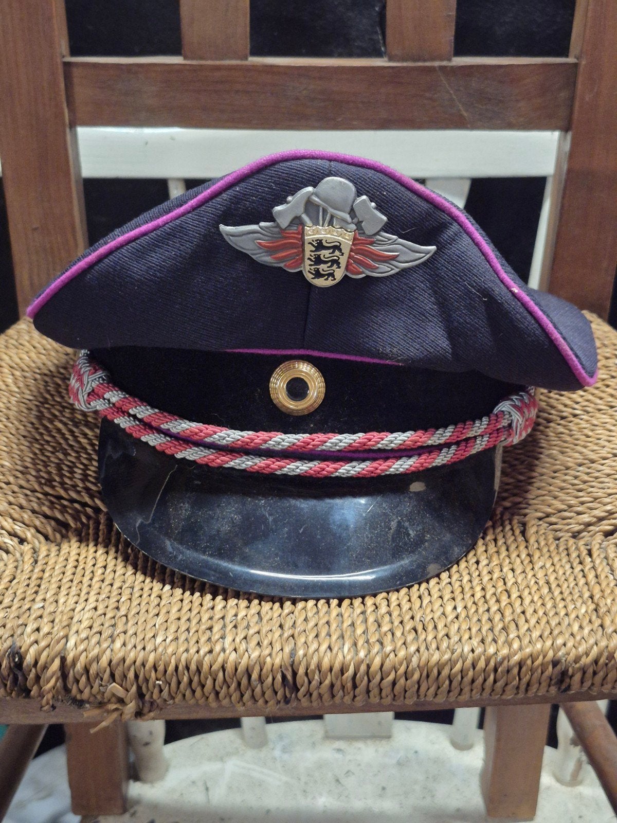 oude duitse brandweer pet, Verzamelen, Ophalen of Verzenden, Landmacht, Duitsland, Helm of Baret