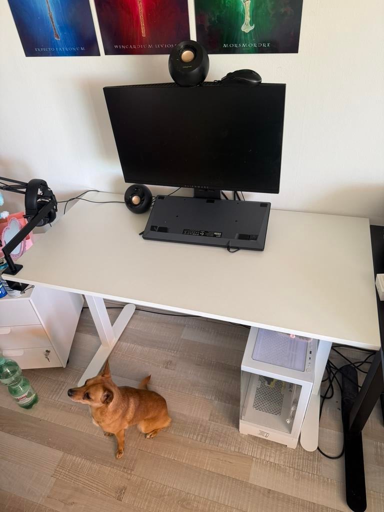 Bureau wit, Overige typen, 120 cm, Zo goed als nieuw, Jysk