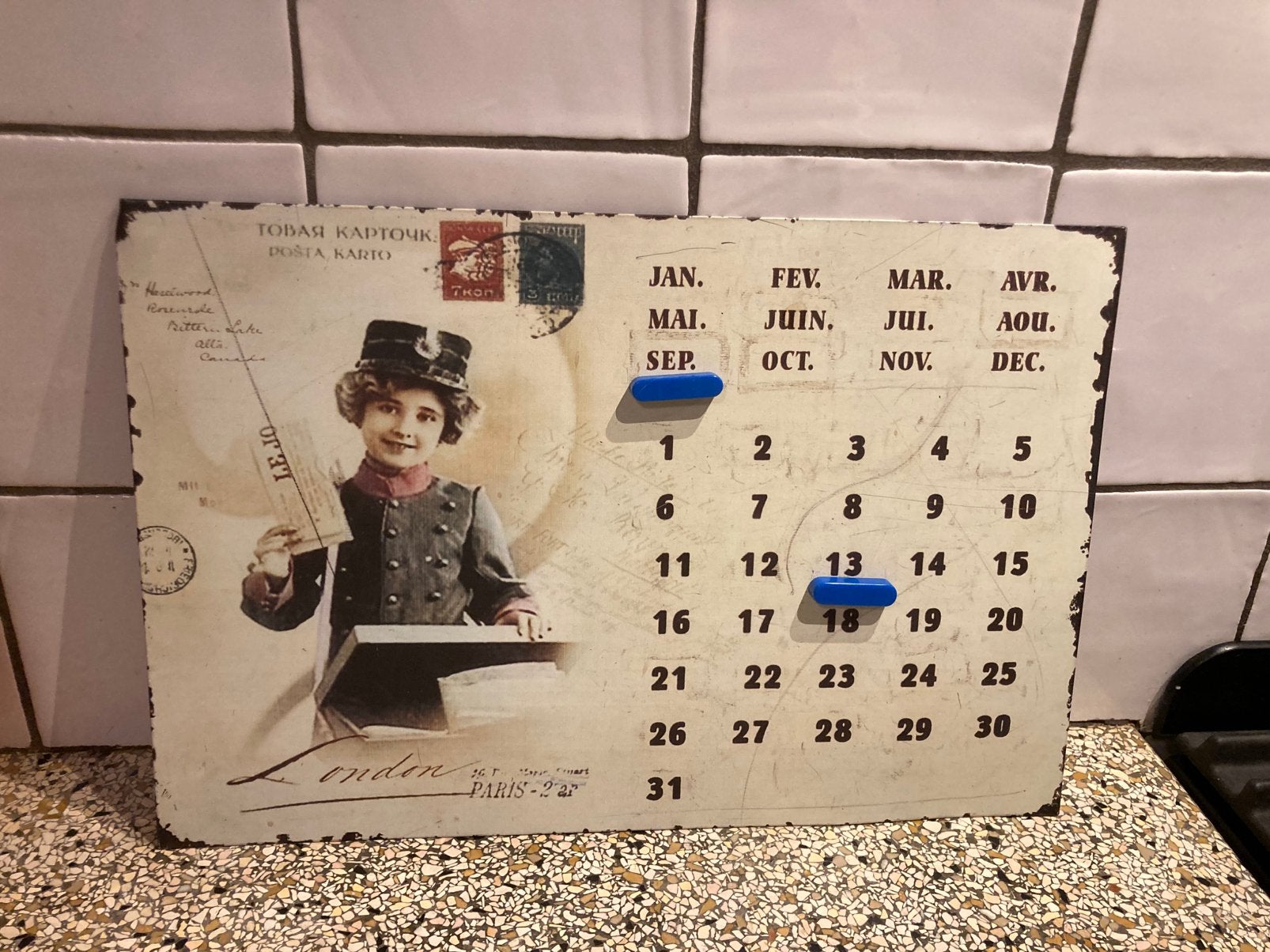 Metalen kalender, Ophalen of Verzenden