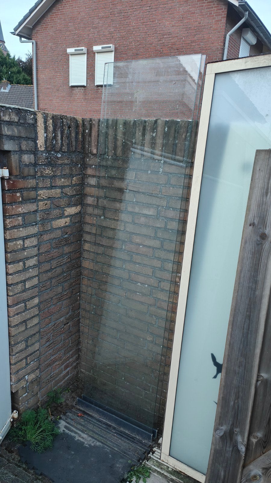 2 glazen schuifwand panelen voor veranda (220x58cm), Ophalen, Gebruikt, Minder dan 80 cm, 160 cm of meer